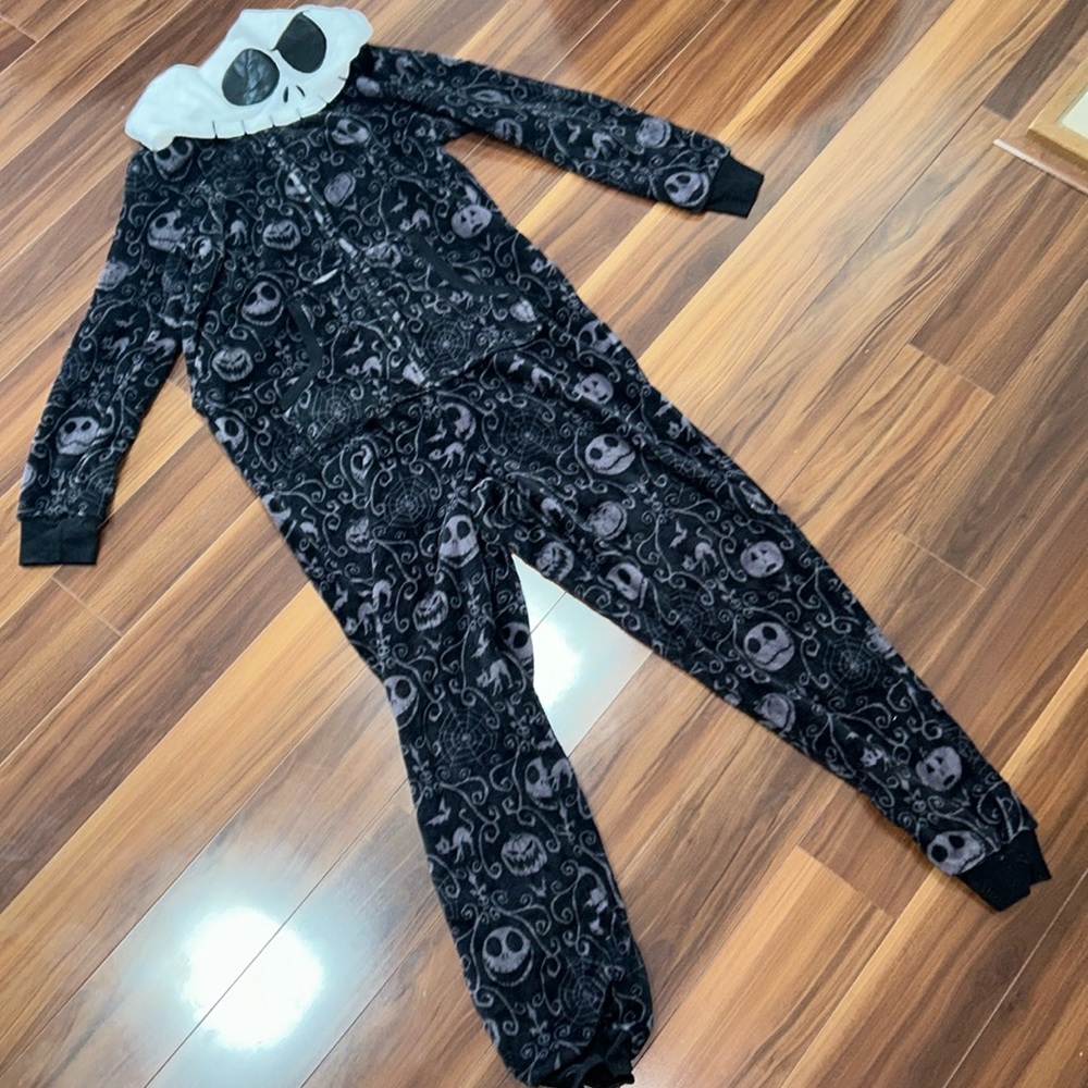 Large Tim Burton nightmare before Christmas jack skellington plush onesie